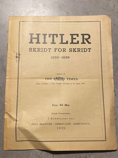 Original tidlig pjece - Hitler skridt for skridt 