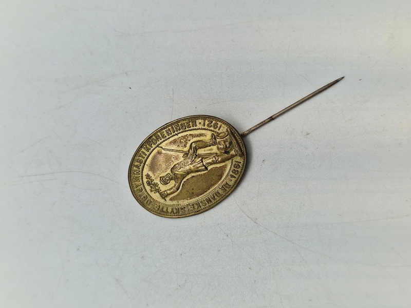 Original pin med den tapre landsoldat (de danske skytte og gymnastik foreninger