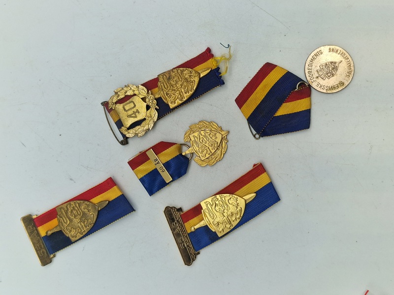 Lot jubilæums medaljer - Slesvigske Fodregiment 