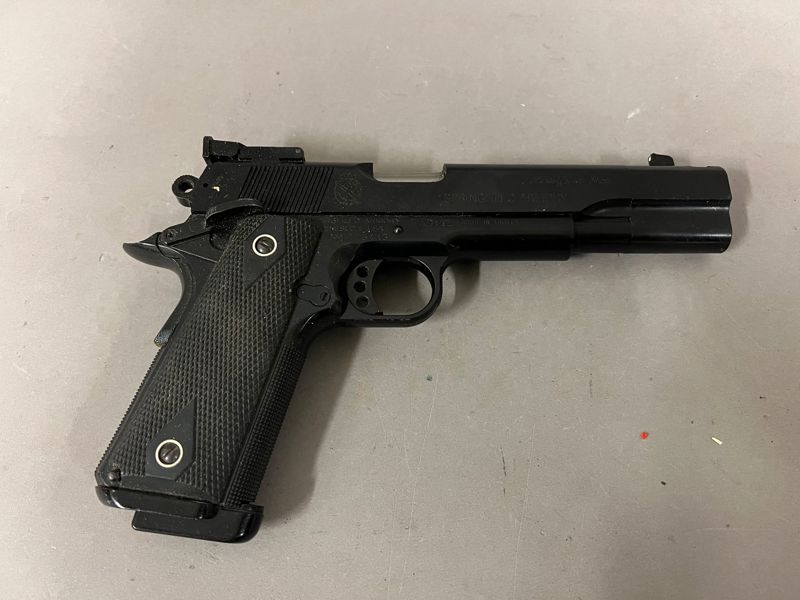 Colt metal M1911A hardbal pistol, virker 