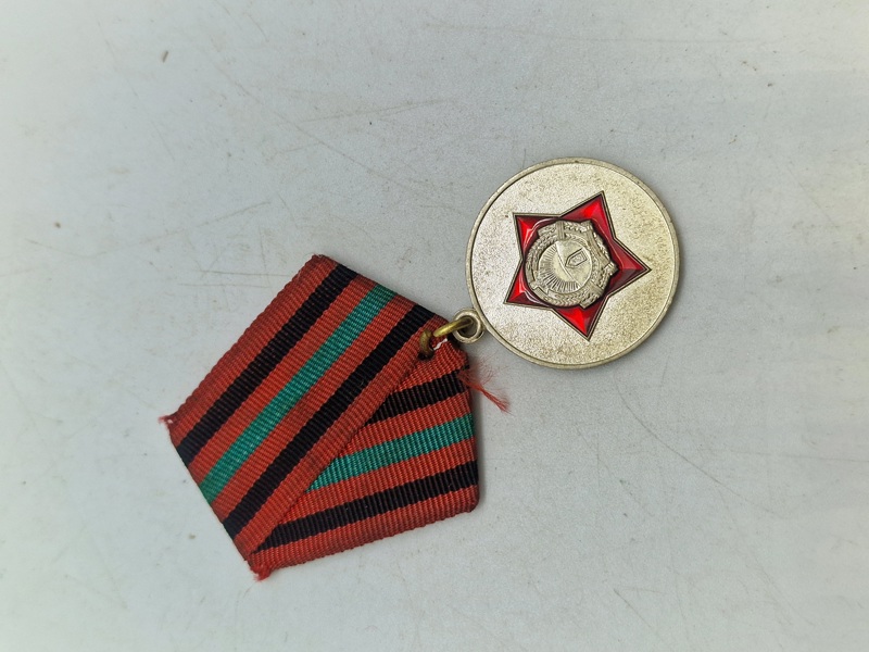 Original AFGHANISTAN  ARMY MEDAL TO 5 YEARS SERVICE OF GRADE 4 SOLDIERS  WITH RIBBON