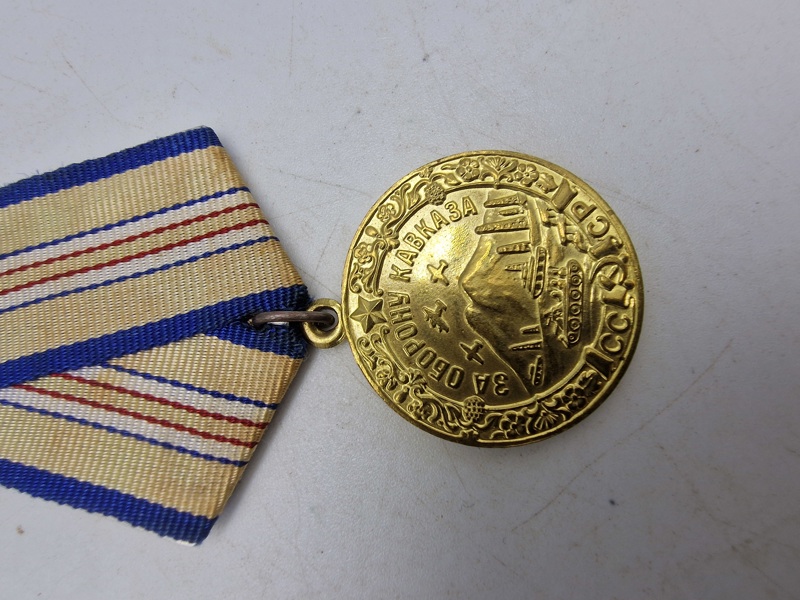 Original USSR SOVIET RUSSIAN MEDAL FOR THE DEFENCE OF THE CAUCASUS