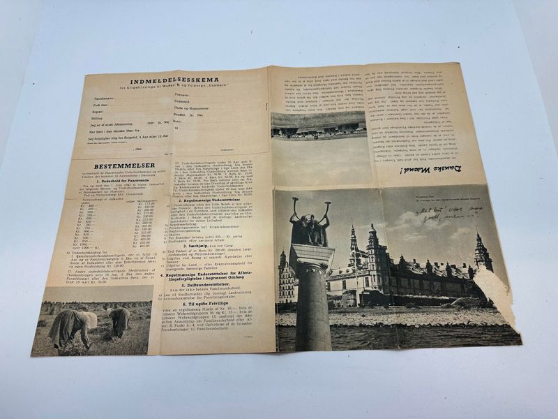 Original Sjælden 1942 Hvervebrochure fra SS-Ersatzkommando Dänemark, Frikorps Danmark og Waffen SS 