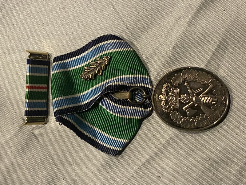 Original hjv medalje for 40 år - sterlingsølv  