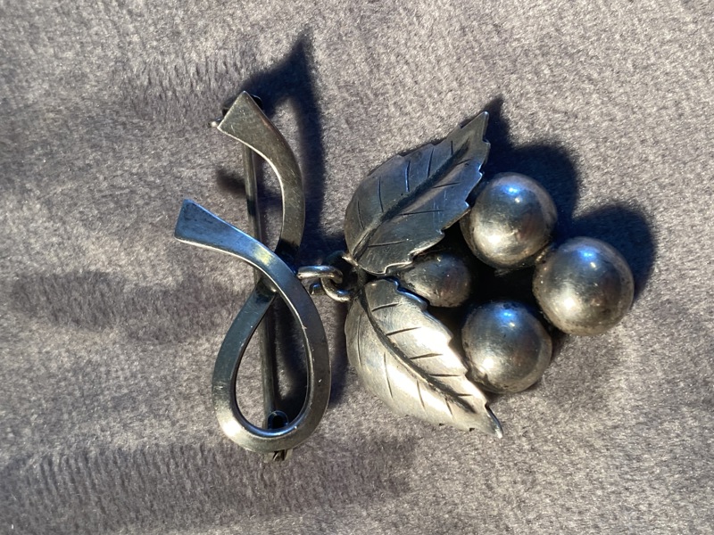 Original dansk sølvbroche i jugendstil - 1920’erne