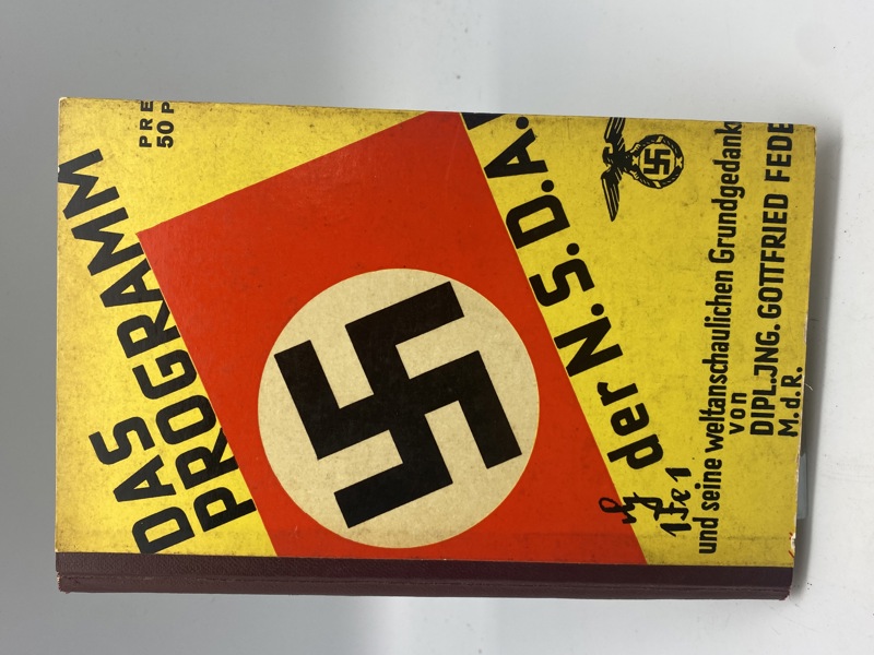 Sjældent originalt eksemplar af Das programm der NSDAP fra 1933