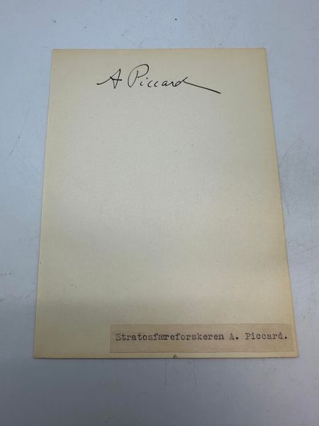 Original Auguste Piccard 1884-1962 Autograf 