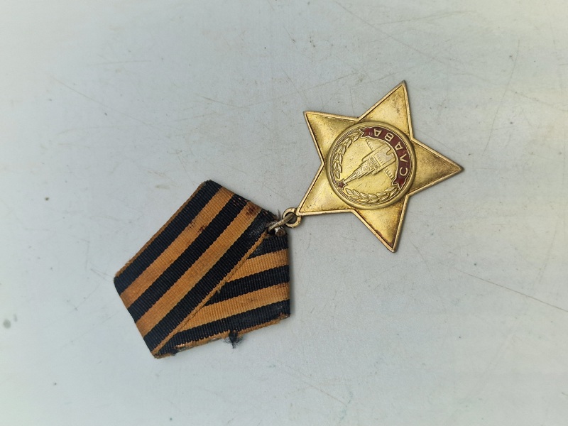 USSR Order of glory - 1.kl original 3 klasse der er blevet forgyldt 