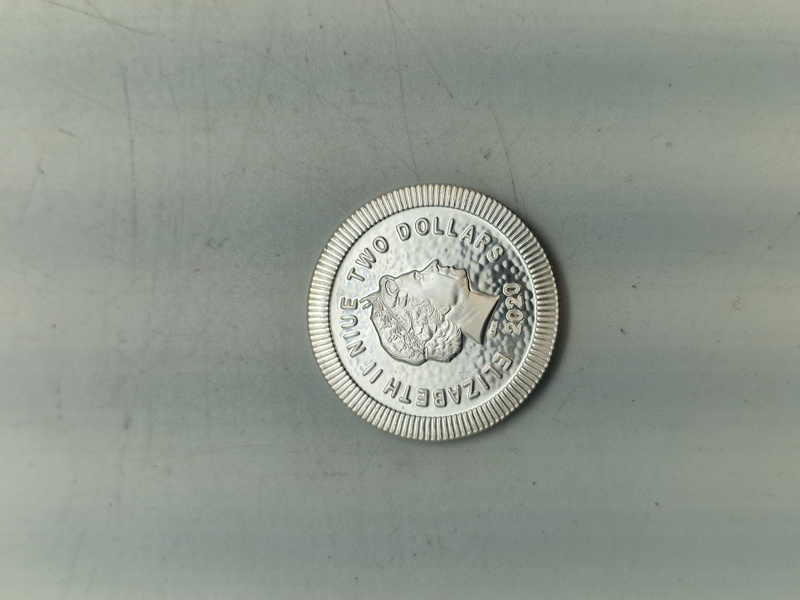 One ounce fine silver mønt (2 dollar) 