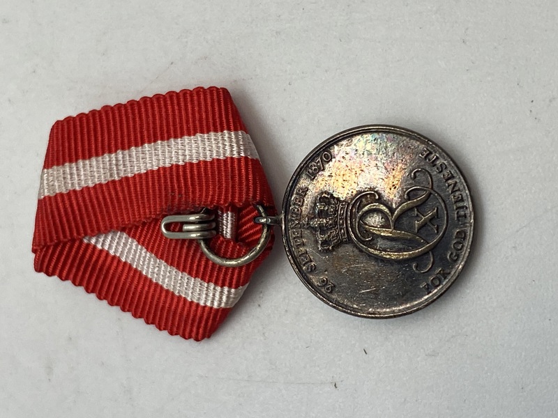 Original dansk fortjeneste miniature medalje 