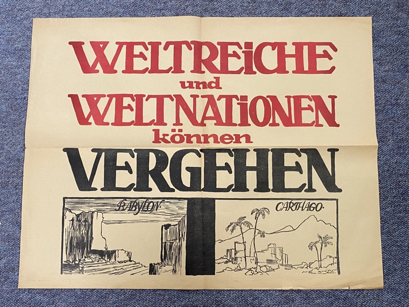 Ekstremt sjælden original Valgplakat fra genforeningen 1920