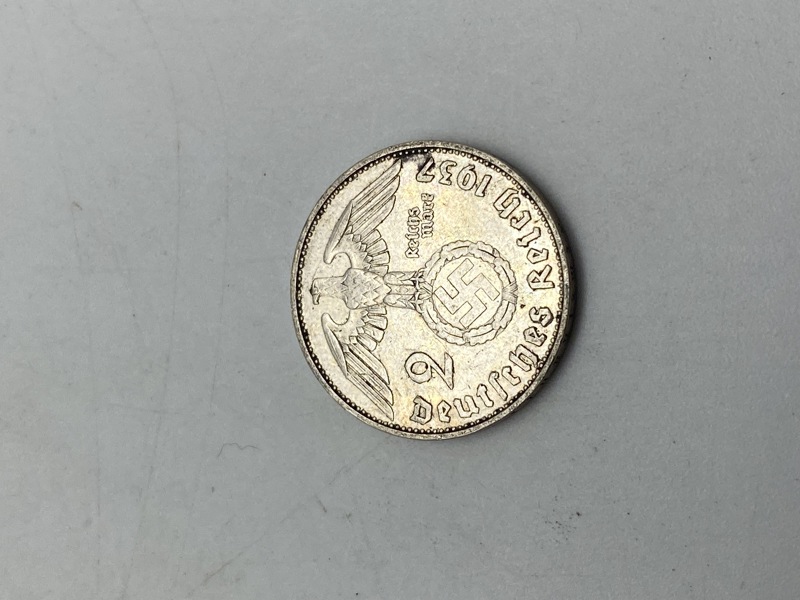 Original 2 Reichmark af sølv 