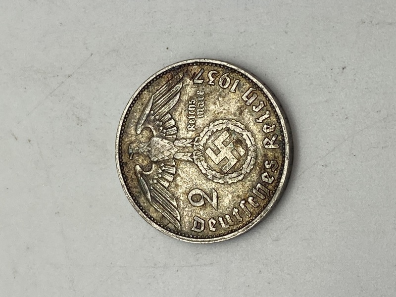 Original 2 Reichmark af sølv