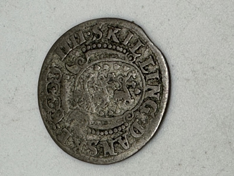 Original 1700 tals sølv skilling - dansk 