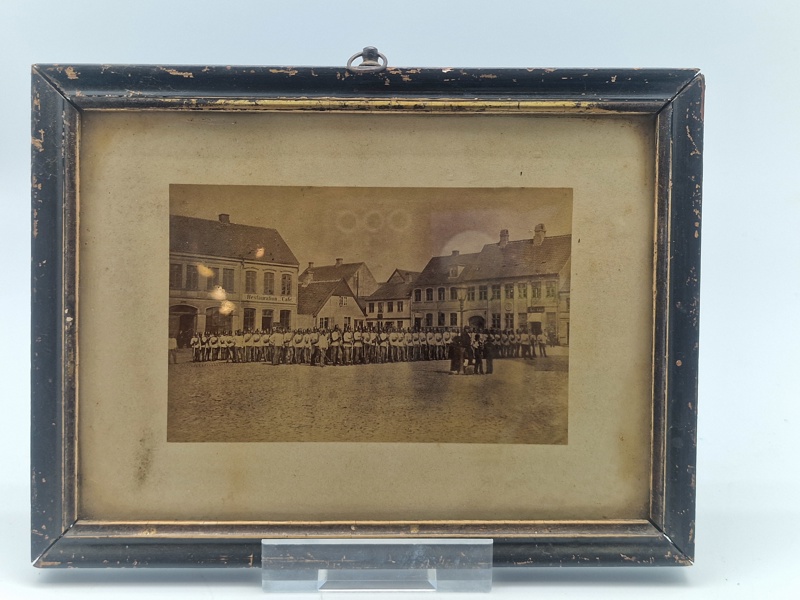 Ekstremt sjældent foto af Tyske Østrigske  i Kolding 1864, sjældent udbudt til salg 