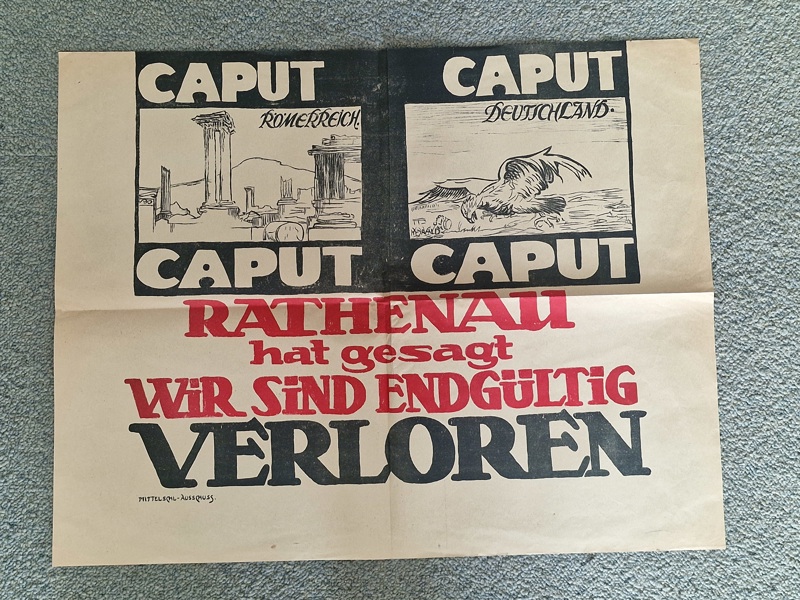 Ekstremt sjælden original Valgplakat fra genforeningen i 1920