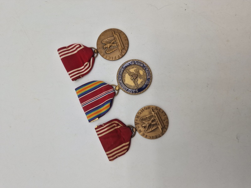 3 stk originale amerikanske medaljer 