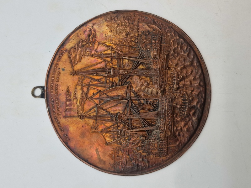 Medalje for slaget ved Køge bugt, 1677 - kopi 