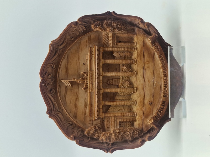 Resin plakette med motiv af Brandenburger Tor i Berlin
