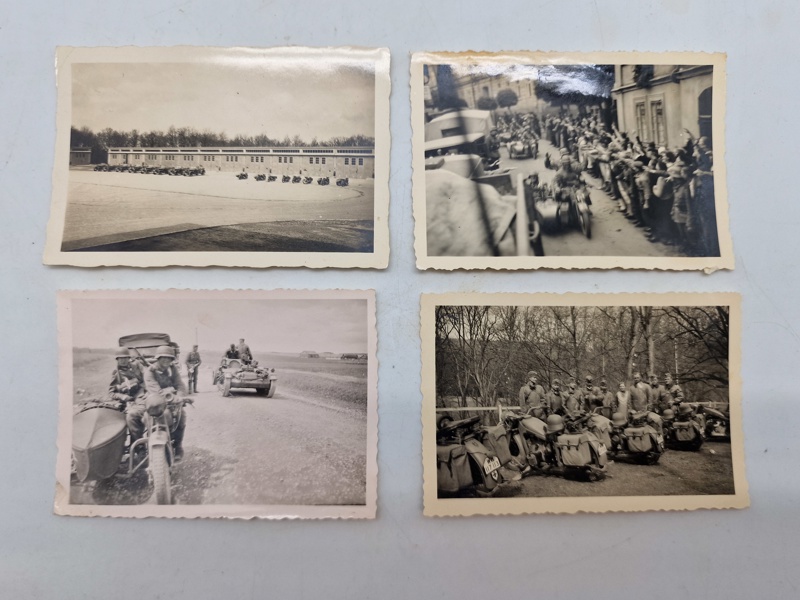 Originale fotos af Tyske soldater WW2 på motorcykler 