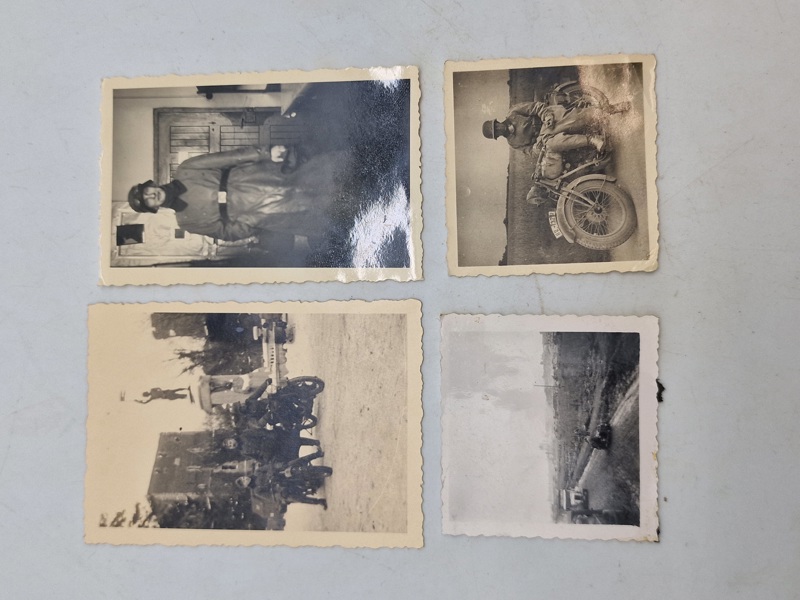 Originale fotos af Tyske soldater WW2 med motorcykler 