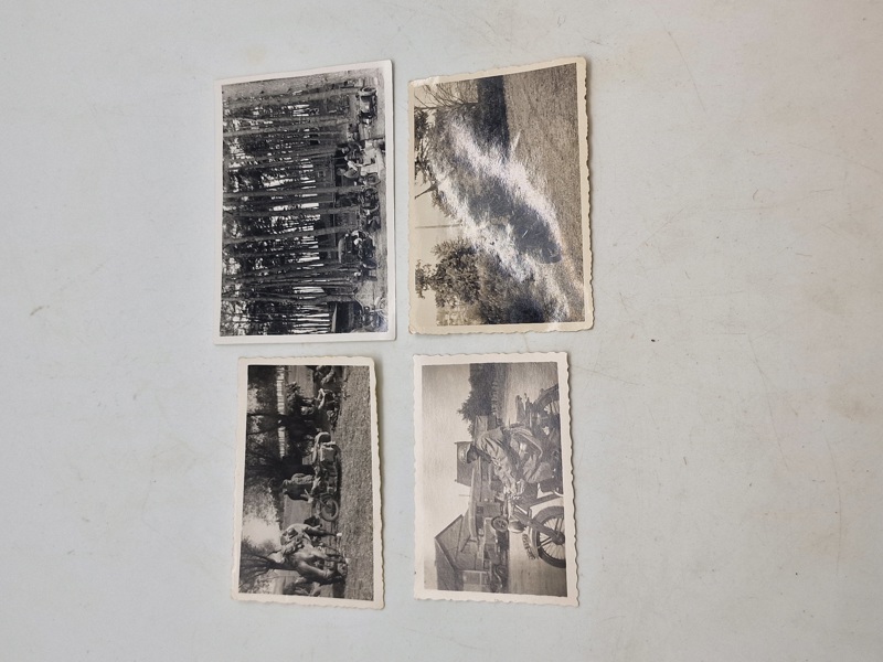 Originale fotos af Tyske soldater WW2 med motorcykler 